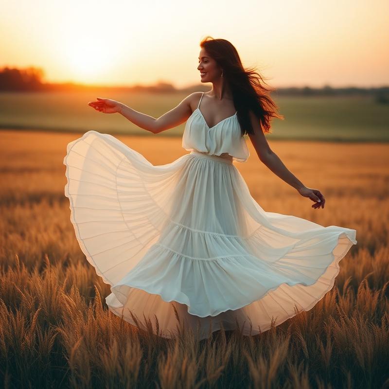 Customer in a golden field